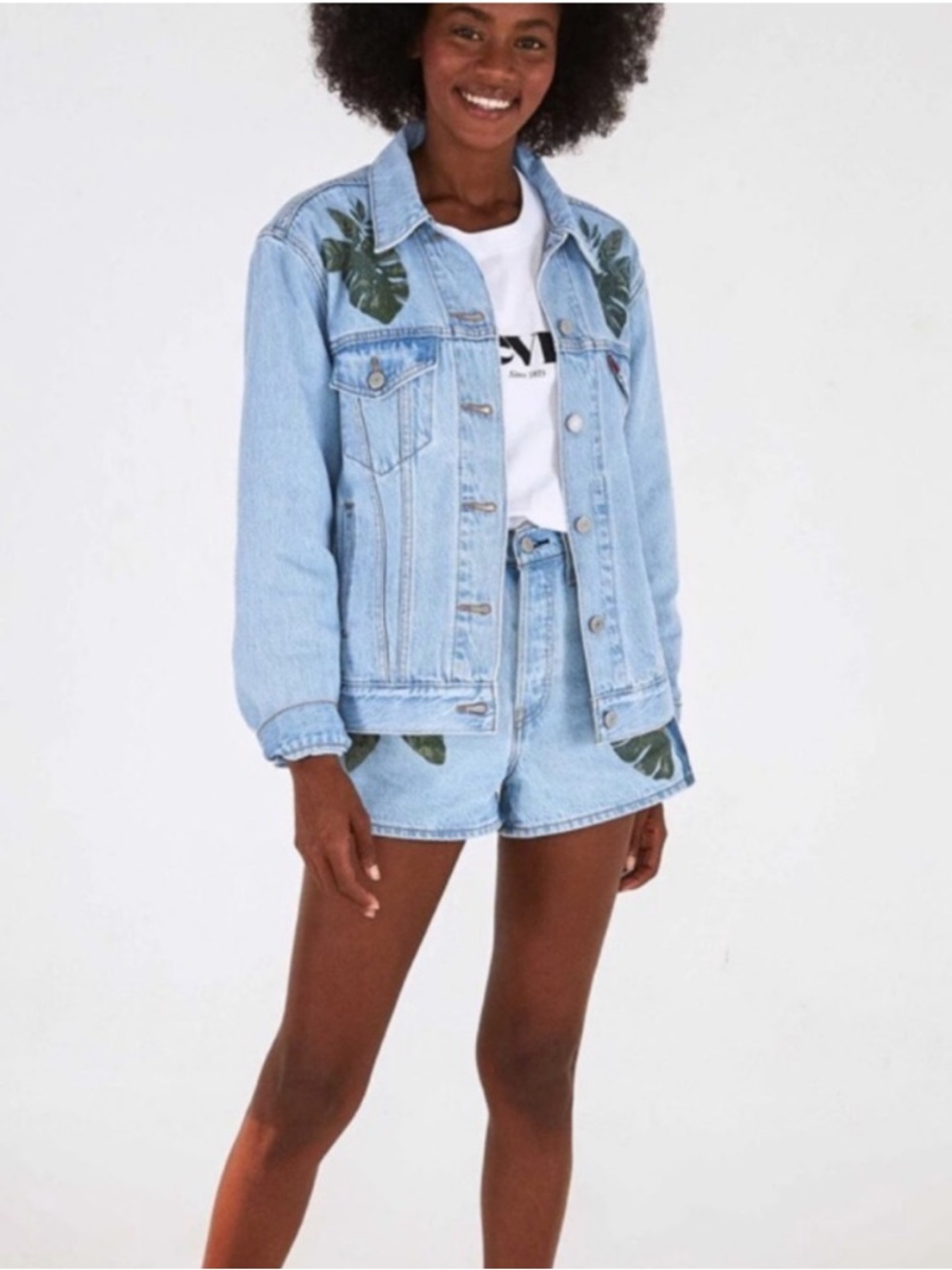 FARM RIO/Levi's Ex Boyfriend Trucker/Jacket S - Picture 3 of 9